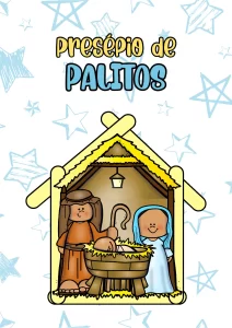 Presépio de Palitos – Atividade Natalina para Montar (Colorido + Preto e Branco)