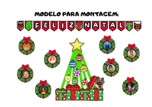 Decoração para Mural de Natal em PDF (Editavel no Canva) – Decorção Completa e Fácil