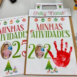 Kit Envelope Natal 2025 – Lapela + 4 Capas para Atividades (Editavel no Canva)