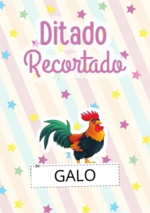 Ditado Recortado – 40 Páginas (A4) | Alfabetização com Recorte e Colagem