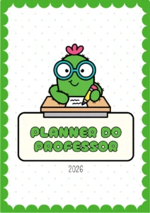 Planner Escolar 2026 Cacto A4 para Professores (42 Páginas)