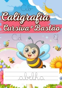 Apostila de Caligrafia Cursiva e Bastão A-Z PDF (28 Páginas) Premium