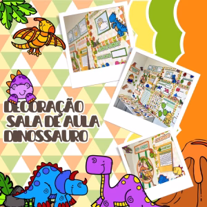 Kit Sala de Aula Tema Dinossauro em PDF – 162 Páginas com Calendário, Chamadinha…