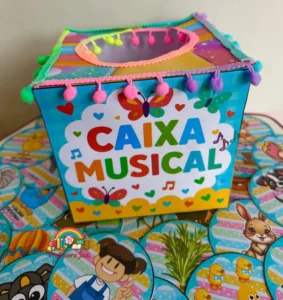 Caixa Musical Infantil (Molde + 30 Músicas) | PDF 17 páginas | Fichas Frente e Verso