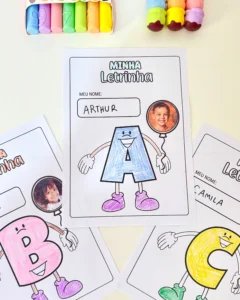 Minha Letrinha – Atividade Personalizada para Nome Próprio com Foto ou Desenho – PDF com 30 Páginas