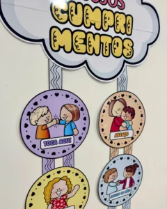 Mural Nossos Cumprimentos – 10 Cards Ilustrados Prontos para Imprimir (PDF 18 páginas)