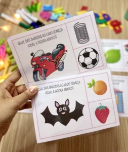 Recurso Aliteração para Consciência Fonológica PDF – 12 Páginas com 18 Fichas Ilustradas para Pré-Alfabetização e Intervenção Escolar