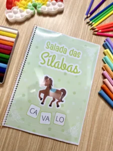 Salada das Sílabas – Consciência Silábica com Atividades de Recorte e Cole – Apostila PDF com 34 Páginas para Alfabetização