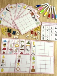 Tabuleiro das Palavras em PDF, Atividades Visuais