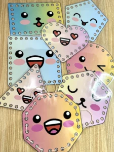 Alinhavos de Formas Geométricas com 8 Placas