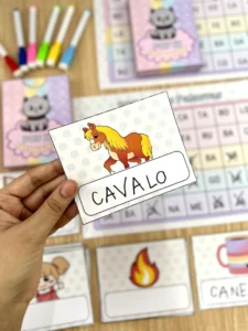 Pop It das Palavras com Palavras Simples e Escrita