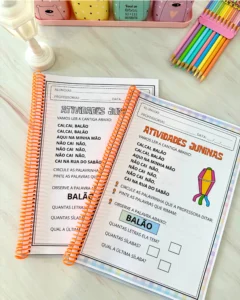 Apostila de Atividades Festa Junina em PDF com 30 Páginas