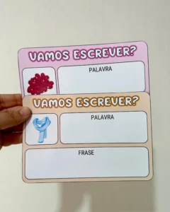 Vamos Escrever para Leitura e Escrita em PDF com 45 Páginas