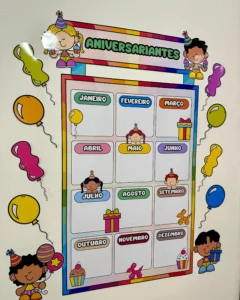 Painel Aniversariantes em PDF com 24 Páginas