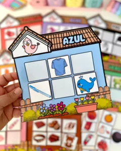 Casinha das Cores com 10 Fichas para Educação Especial