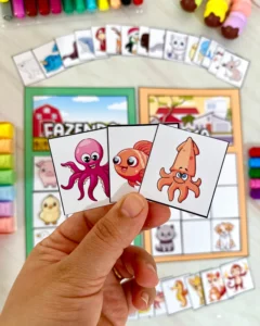 Casinha dos Animais com 5 Habitats para Educação Especial