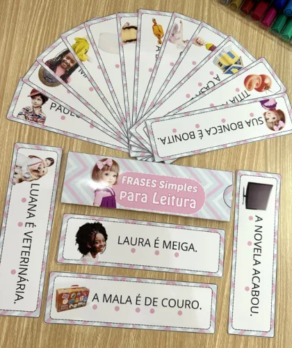 Cartas com frases simples para leitura infantil